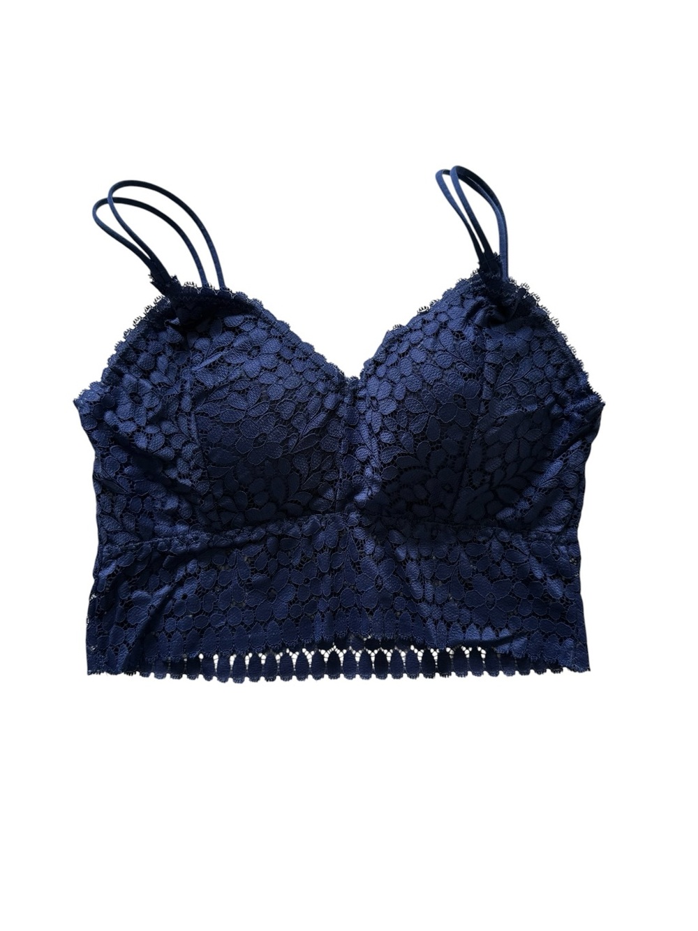 Lace Bralette Cami in Navy Blue
